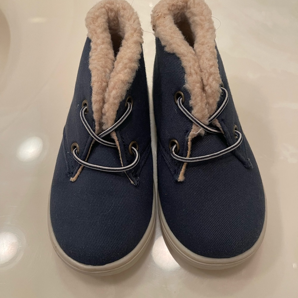 Carter's Navy Boots with Sherpa